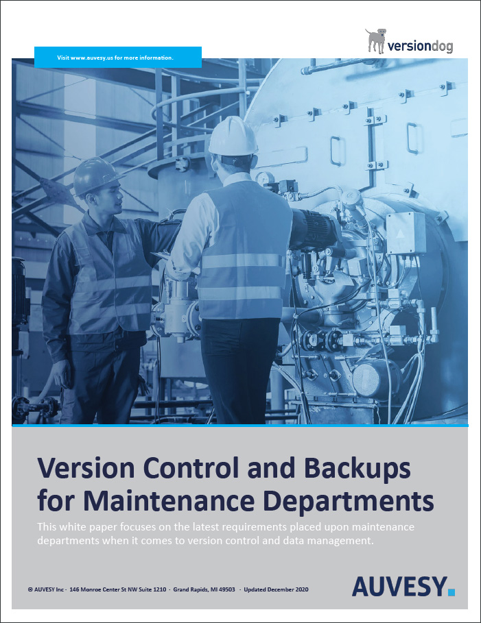 version control and backups for maintenance departments