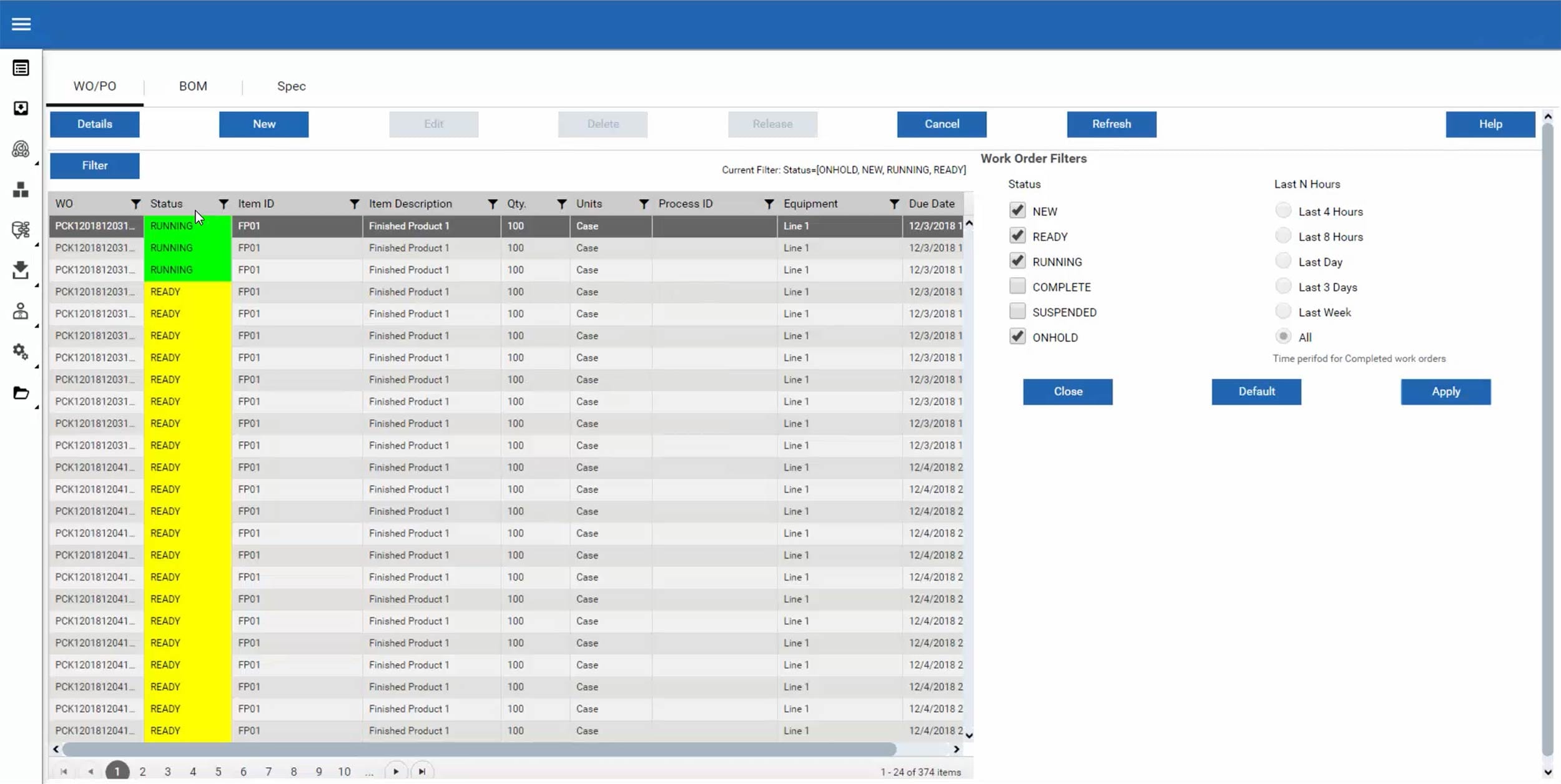 AVEVA Manufacturing Execution System Example